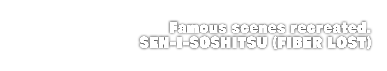 Famous scenes recreated. SEN-I-SOSHITSU (FIBER LOST)